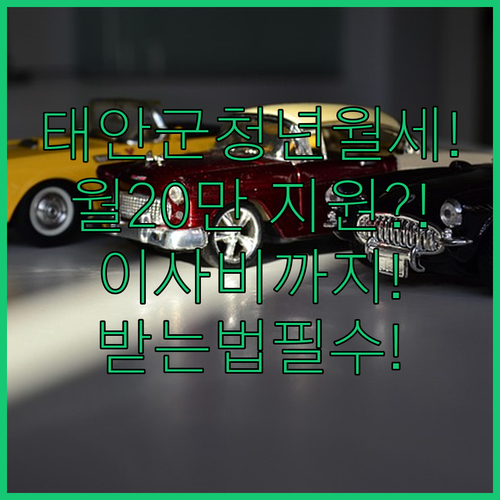 태안군 청년월세 지원 이사비까지 월 20만 원 받는 법