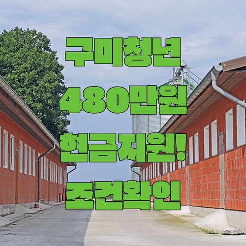 구미시 청년월세 최대 480만원 현금 지원 조건