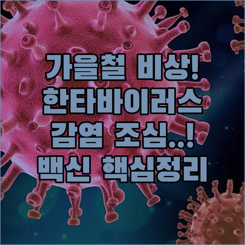 가을철 유행하는 한타바이러스 감염 경로와 백신 정보